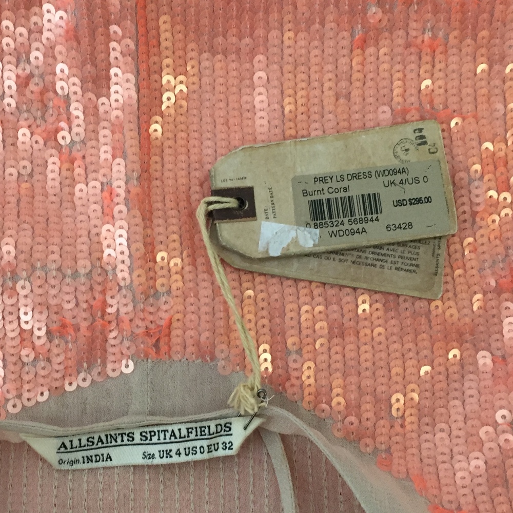 All Saints Prey Ls Dress US 0 - Picture 4 of 4